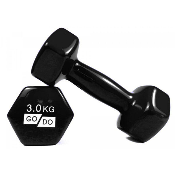 Гантель для фитнеса с виниловым покрытием 3кг 2шт