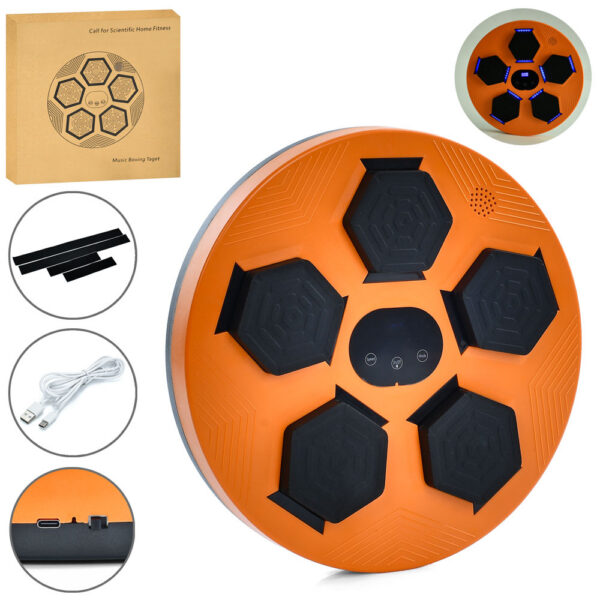 Боксерский тренажер настенный с дисплеем и музыкальными колонками