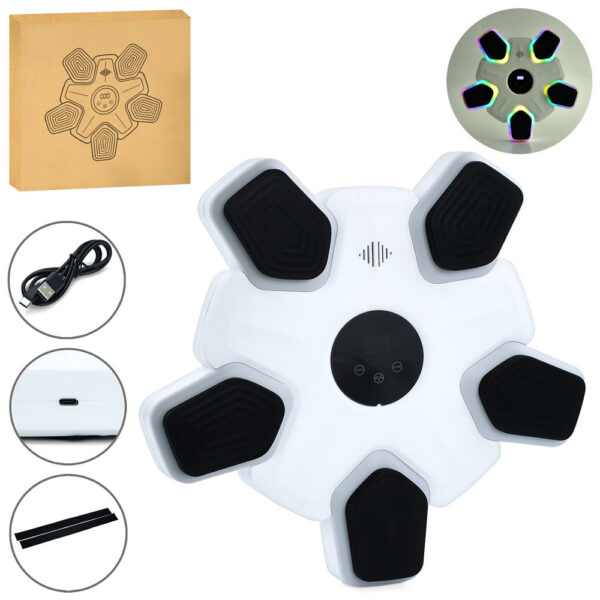 Боксерский тренажер электронный, настенный с дисплеем и музыкальными колонками