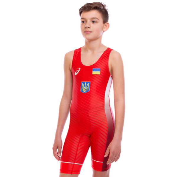 Трико для борьбы детское UKRAINE 120-160см красное