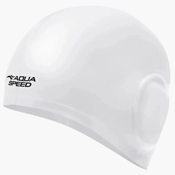 Шапка для плавания Aqua Speed белая