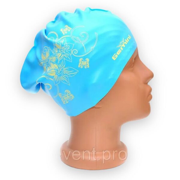 Шапочка для длинных волос голубой