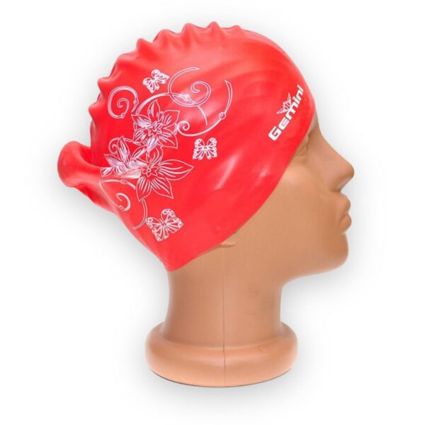 Шапочка для длинных волос красный