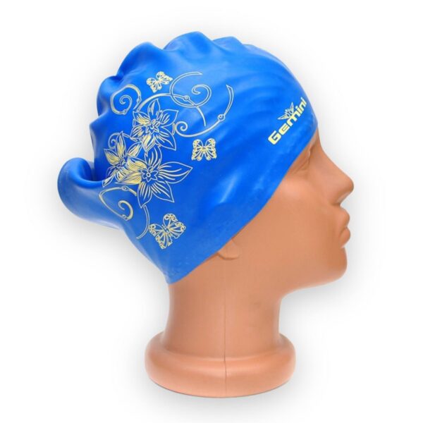 Шапочка для длинных волос голубой