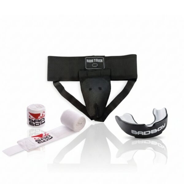 Набор Bad Boy капа, бинты и защита паха
