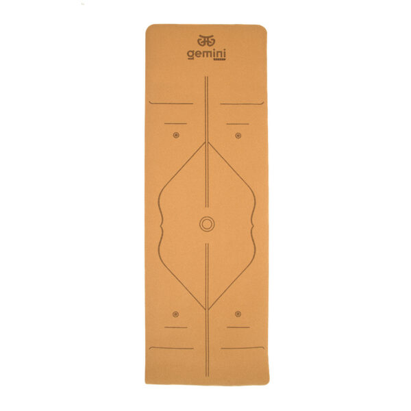 Коврик для йоги пробковый каучуковый Sport 183см*61см*5мм