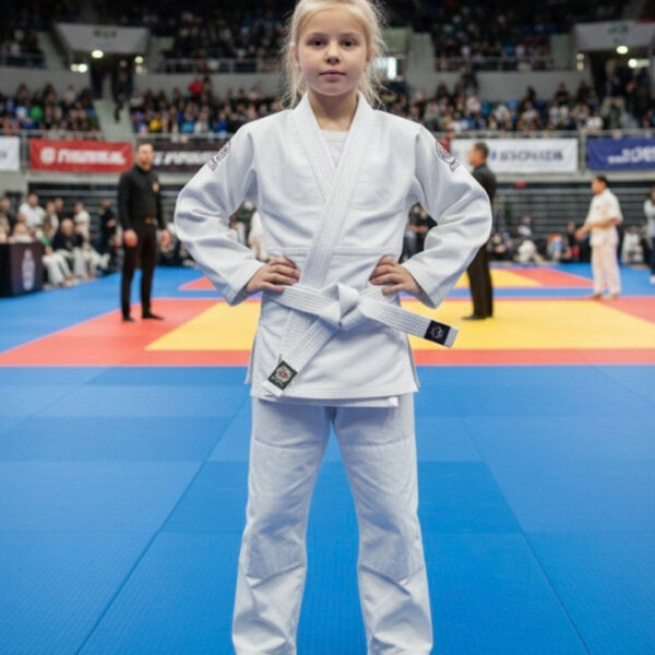 Кимоно для джиу-джитсу детское (BJJ Gi) белое на рост 110-150см