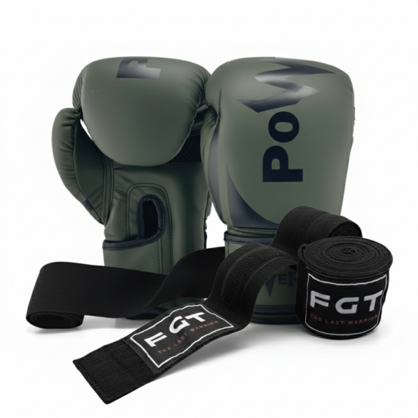 Перчатки боксерские Power с бинтами 8,10,12,14 унций