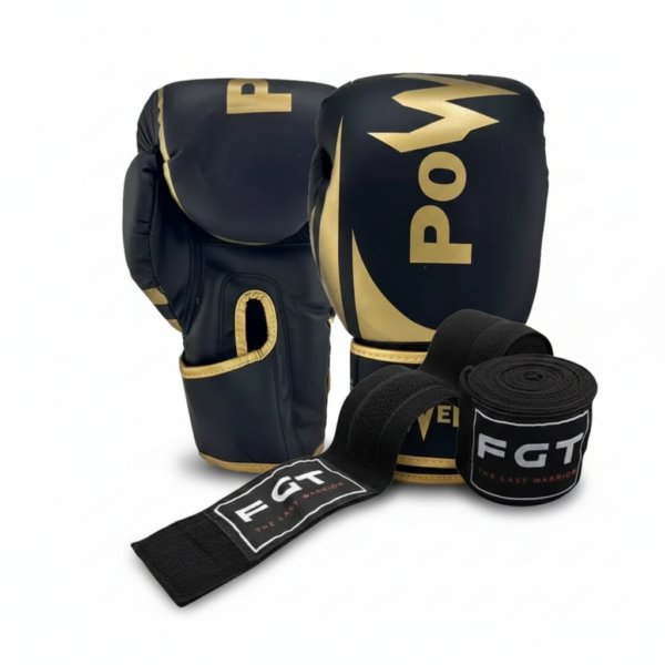 Перчатки боксерские Power с бинтами 8,10,12,14 унций