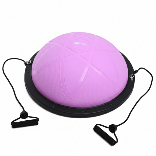Балансировочная платформа Ф60см полусфера BOSU с эспандерами
