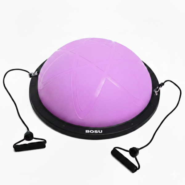 Балансировочная платформа Ф60см полусфера BOSU с эспандерами