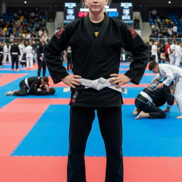 Кимоно для джиу-джитсу (BJJ Gi) черный на рост 160-190см