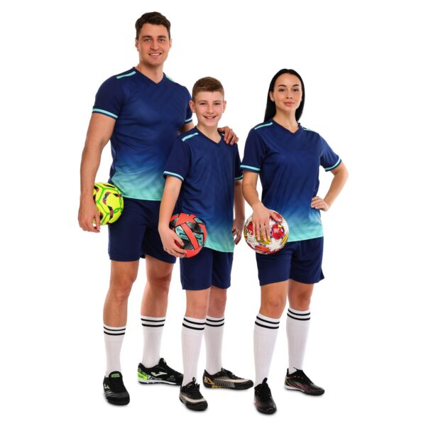 Форма футбольная комплект темно-синьо-чорный