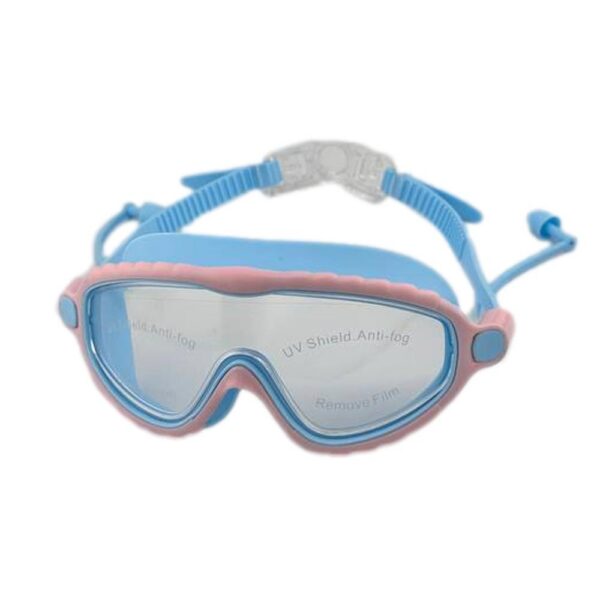Очки для плавания детские голубой-розовый