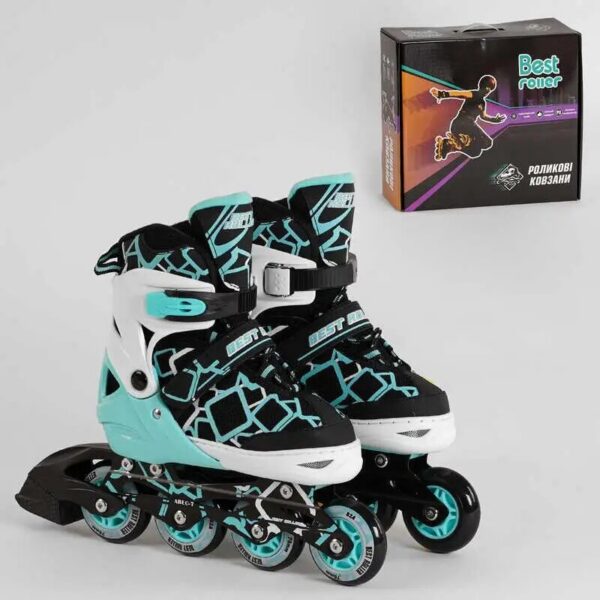 Ролики BEST ROLLER размер 35-38 черно-бирюзовый