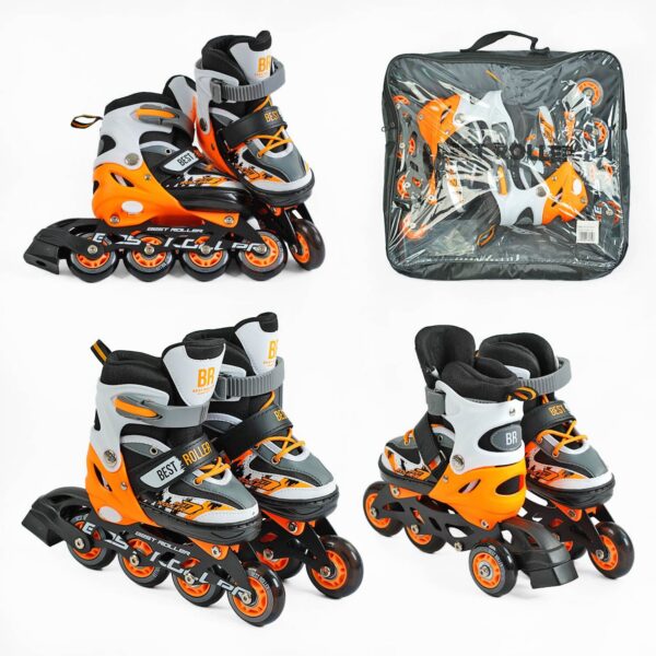 Ролики Best Roller размер 30-33 черно-оранжевый