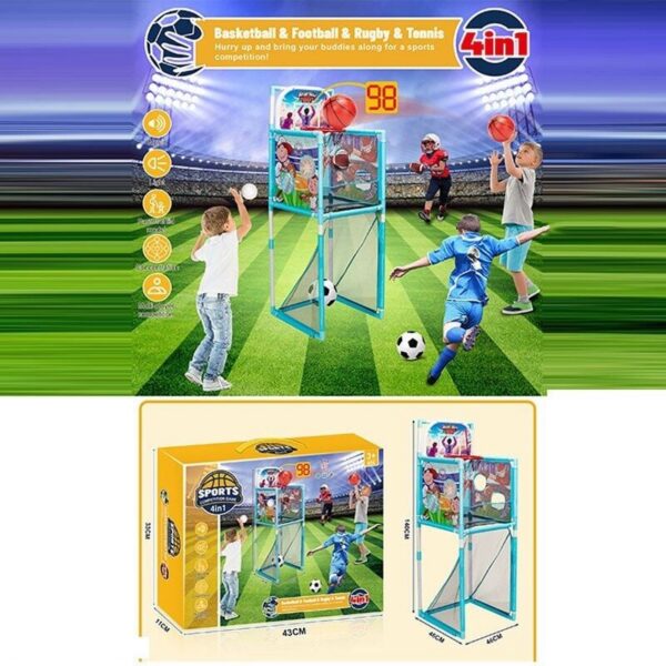 Набор спортивных игр 4в1 (баскетбол, футбол, регби, бейсбол) электронный