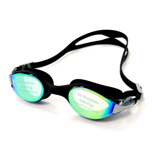 Очки для плавания LEACCO хамелеон, черный-серый