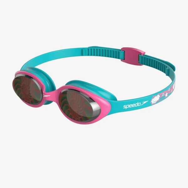 Очки для плавания детские Speedo голубой-розовый
