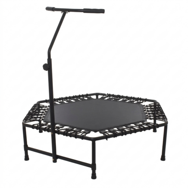 Батут для фитнесса с ручкой 125см черный