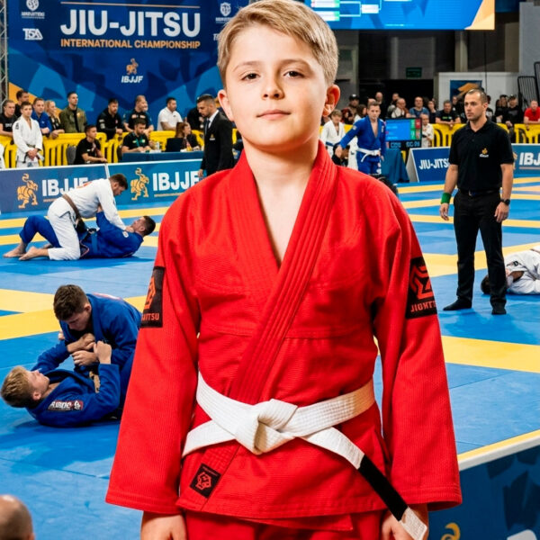 Кимоно для джиу-джитсу детское (BJJ Gi) красный на рост 110-150см