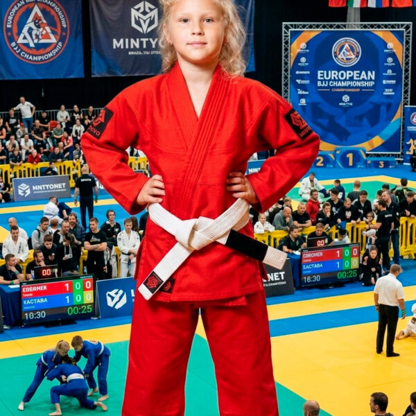 Кимоно для джиу-джитсу детское (BJJ Gi) красный на рост 110-150см