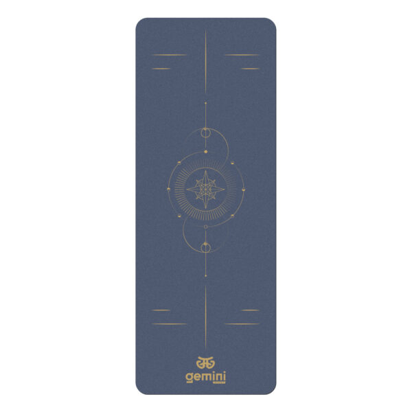 Коврик для йоги каучуковый ILLustration Sport Pro 183см*68см*5мм темно-синий