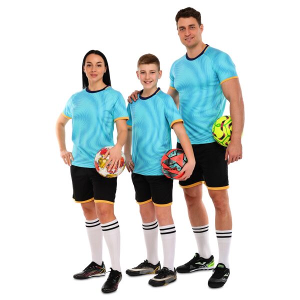 Форма футбольная комплект бирюзово-чорный